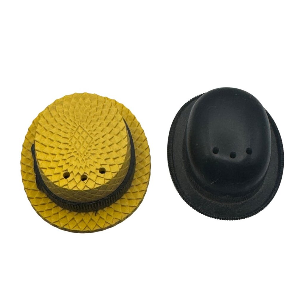 Vintage Bolero and Straw Hat Salt and Pepper Shaker Set Plastic